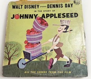 VTG Vinyl Record Disneyland Records Walt Disney Johnny Appleseed Songs 1260 #3 - Foto 1 di 4