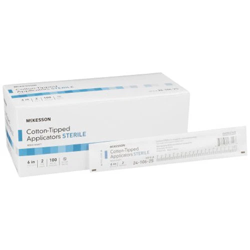 Mckesson Cottontip Applicator Sterile 6" - Box of 200 - Model 24-106-2S