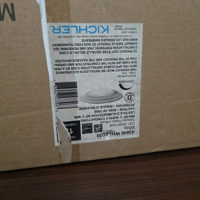 Lot of 12 Kichler Lighting 43846 WHLED30 3000K LED,  Flush Mount White - Image 1 of 3