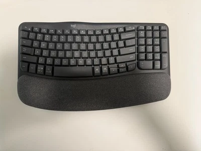 Logitech Wave Keys Wireless Ergonomic Keyboard + Logi Bolt Receiver – Black - Image 1 of 3