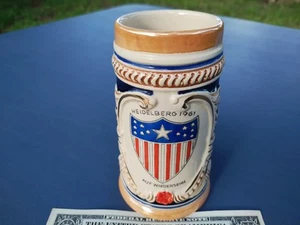 Vintage HEIDELBERG 1961 AUF WIEDERSEHN Beer Mug Stein 10 oz - Picture 1 of 14