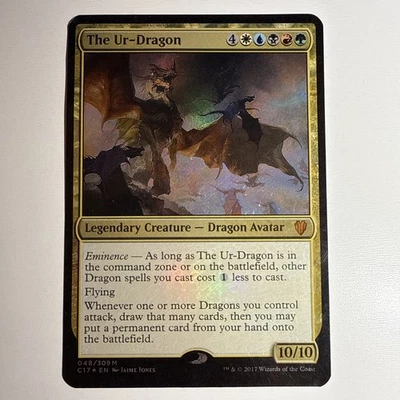 Magic the Gathering: The Ur-Dragon Oversized Foil Commander 2017 048/309 M NM - Image 1 of 2
