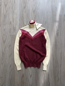 Snuggler VINTAGE 70s 80s Stripe Wool Ski Sweater Women’s XLarge Turtleneck - Bild 1 von 4
