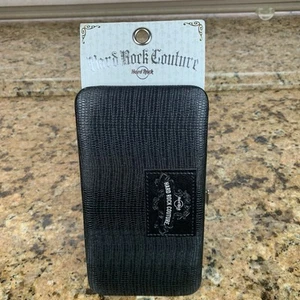 Cartera sin asas Hard Rock Couture negra imitación cuero piel de serpiente RARA DIFÍCIL DE ENCONTRAR - Imagen 1 de 19