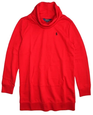Moletom túnica polo Ralph Lauren gola alta logotipo pônei vermelho tamanho GRANDE 12-14 - Imagem 1 de 4