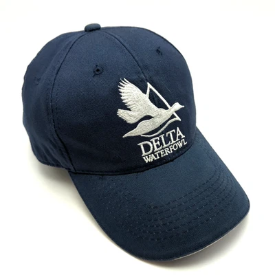 Delta Waterfowl Sombrero Azul Ajustable Correa Trasera Gorra Foto 1 de 4