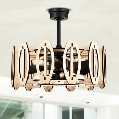 Lámpara de araña Honeykiss beige de 17 pulgadas con 3 luces Foto 1 de 4