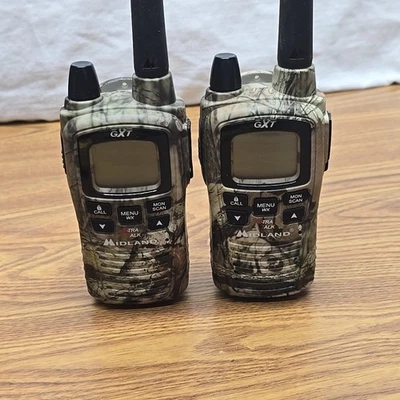 MIDLAND GXT895 TWO-WAY RADIOS PAIR No Batteries 42 CHANNELS - Image 1 of 4