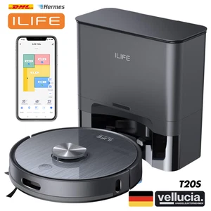 Robot aspirapolvere ILIVE T20S, 5000 Pa, app e navigazione laser stazione di aspirazione NUOVO & IMBALLO ORIGINALE - Foto 1 di 6