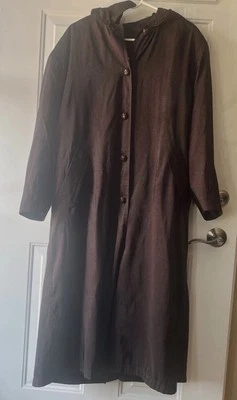 Gabardina con capucha Misty Harbor años 90 para mujer talla 10 forro con cremallera usada Foto 1 de 4