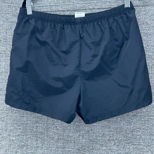 Lands End Swim Shorts Womans 10 Black Nylon Elastic Waist Lightweight Surfing - Picture 1 of 11