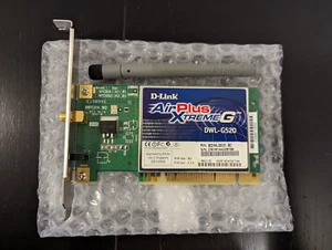 D-Link DWL-G520 High-Speed 2.4GHz 802.11b Up to 54Mbps Wireless PCI Adapter Card - Picture 1 of 3