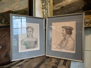 Paar PORTRAIT STICH NACH HANS HOLBEIN DEM JÜNGEREN (DEUTSCHLAND, 1497-1543) - Bild 1 von 9
