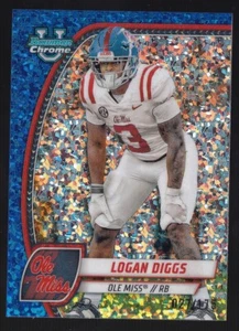 2024 Bowman University Chrome #121 Logan Diggs Blue Mini-Diamond Refractor #/175 - Picture 1 of 2