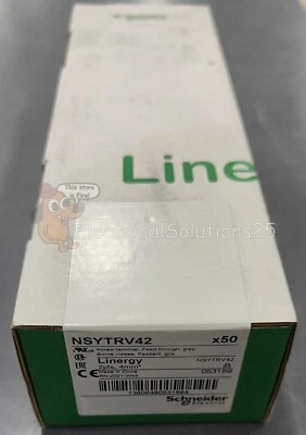 New Sealed Schneider Electric NSYTRV42 Terminal Block Grey BOX OF 50 - FREE SHIP - Image 1 of 4
