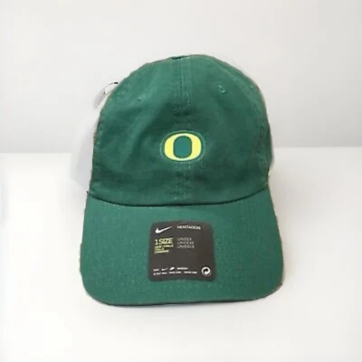 Oregon Ducks Hat Mens Green Nike Heritage 86 Strap Back Cap NCAA College - Image 1 of 4