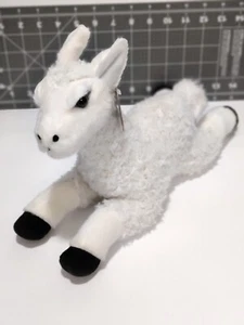 Aurora Realistic Llama Plush Stuffed Animal Laying Lying Down 14" White - Picture 1 of 3