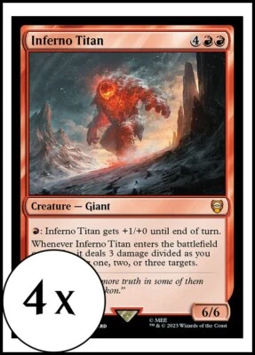 MTG - 4 x Inferno Titan - Playset of 4 - Lord of the Rings Commander - Image 1 of 2