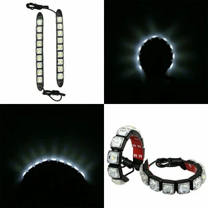 2x LED Auto Tagfahrlicht Blinker Tagfahrleuchten TÜV DRL -Scheinwerfer Universal - Bild 1 von 11