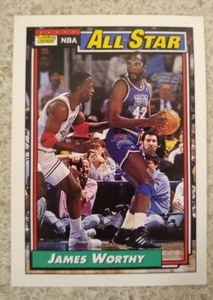 1992-93 Topps All Star Card #108 James Worthy NBA Los Angeles Lakers Basketball - Picture 1 of 5