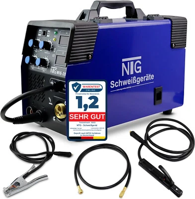 NTG Schweißgerät Schutzgas Fülldraht MIG MAG Inverter Elektroden MIG-200 MMA IGBT