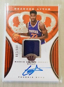 DeAndre Ayton 2018-19 Panini Crown Royale Rookie Jersey Autograph Auto /199