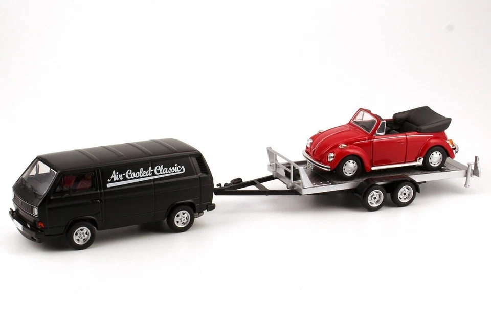 1/43 VOLKSWAGEN T3A KASTENWAGEN ANHÄNGER KÄFER CABRIO PREMIUM CLASSIXXS 11408 - Immagine 1 di 1