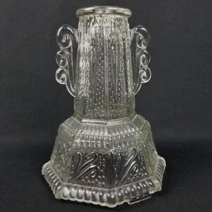 Clear Heavy Ornate Glass Lamp Base Only Lamp Project Piece Build Lamp Repair - Picture 1 of 12