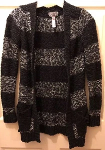 Lipsy Ltd.womens BlackW/ Silver Threads open front cardigan sweater shrug size S - Picture 1 of 6