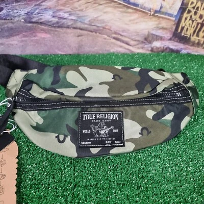 True Religion Eliigion 迷彩 Esox 腰包 Fanny Pack 全新 (C22)  — 第 1/4 张图片