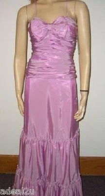 FORMAL 2-PC EVENING GOWN SKIRT SUIT Ruched & Ruffled Lavender Size 4 NWT - Image 1 of 4