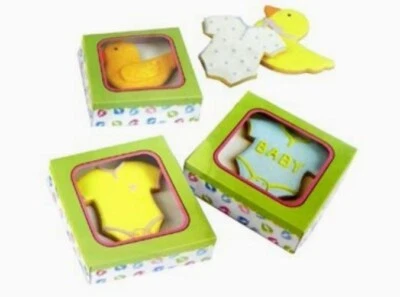 Wilton Baby Shower Treat Box With Baby foot Print - Image 1 of 4