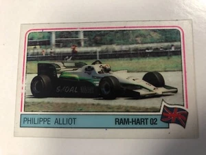 PHILIPPE ALLIOT RAM-HART 02 FORMULA 1 GRAND PRIX 1984 PANINI PLASTIFICATA - Picture 1 of 2
