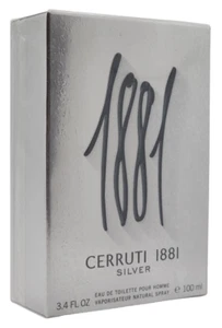 Cerruti 1881 Silver 3.3/3.4 oz Eau De Toilette 100 ml Spray For Men - Picture 1 of 4