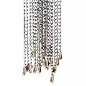 #3 2.3mm ballchain 20 Pcs Stainless Steel Bead Chain 30 inches Ball Chain Nec... - Picture 1 of 6