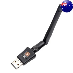 600Mbps Dual Band 5GHz Wireless Lan USB PC WiFi Adapter w/ Antenna 802.11AC - Afbeelding 1 van 12