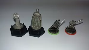 ( 4 ) Star Wars Pewter Game Tokens Pieces ( Trivia Pursuit & Monopoly ) - Picture 1 of 6