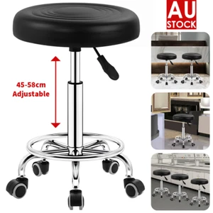 Salon Stool Swivel Chair Stools Barber Hairdressing Hydraulic Lift Leather - Picture 1 of 12