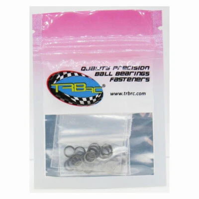 TRB RC M5x7mm Dia. Steel Shim Pack 10ea 0.1, 0.2, 0.3, 0.5mm Width - Image 1 of 2