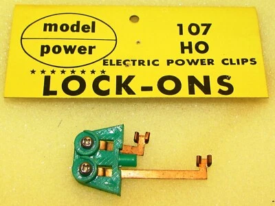 1 OF TRACK LOCK-ONS ELECTRIC POWER CLIPS HO SCALE MODEL POWER #107 NEW OLD STOCK - Image 1 of 4