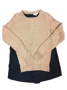 Suéter Madewell Hi Low con cremallera trasera, negro marrón, S - Imagen 1 de 5