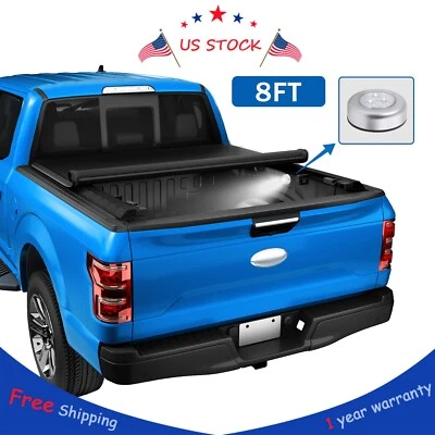 Roll Up Tonneau Cover For 1999-2024 Ford F250 F350 F450 F550 Super Duty 8FT - Изображение 1 из 4