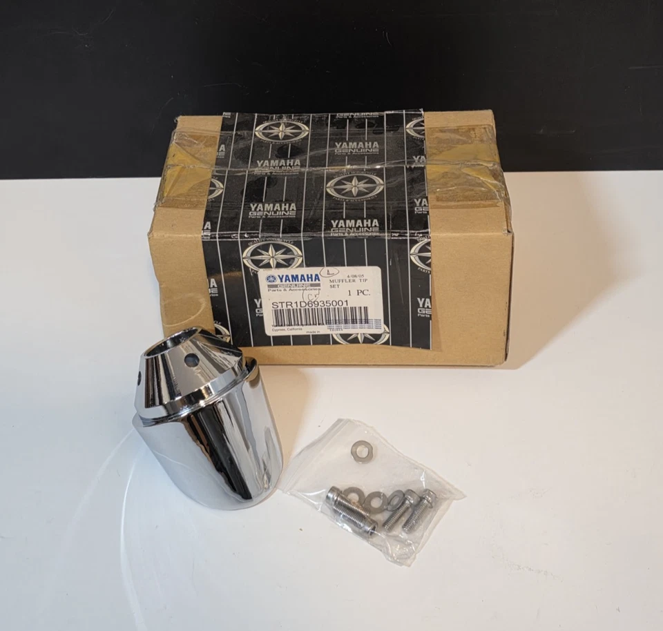 PUNTA SILENCIADOR CROMADA YAMAHA ROYAL STAR ORIGINAL NUEVO DE LOTE STR-1D693-50-01 Foto 1 de 1