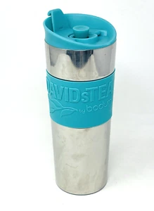 Bodum Davids Tea Press Turquoise Blue Stainless Steel Thermal Travel Mug Coffee - Picture 1 of 19