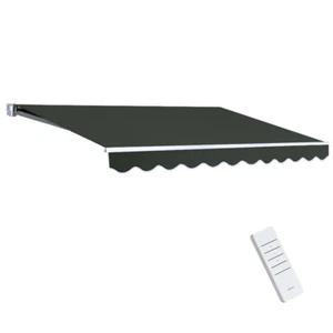 Instahut Retractable Folding Arm Awning Motorised Sunshade 2.5Mx2M Grey - Picture 1 of 8