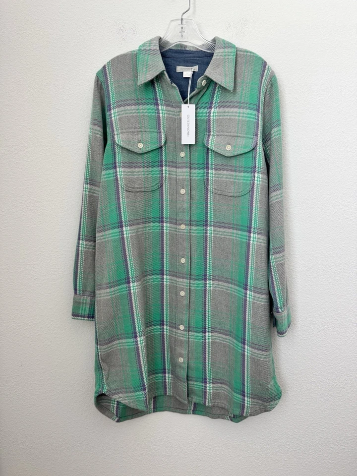 Outerknown Blanket Shirt Dress Organic Cotton Medium * BK941