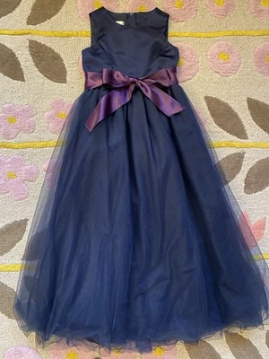 Vestido de novia David’s azul marino para niña - talla 8 Foto 1 de 4