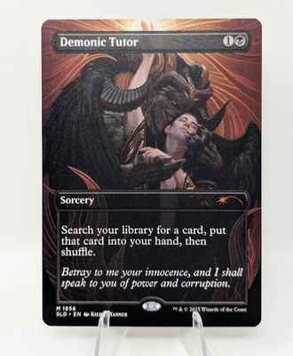 Magic: The Gathering Secret Lair Kieran Yanner- Demonic Tutor - NON-FOIL IN HAND - Image 1 of 2