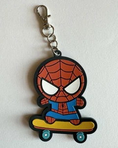 Yoobi x Marvel Spider-Man On Skateboard Soft Touch Keychain Clip - Picture 1 of 3