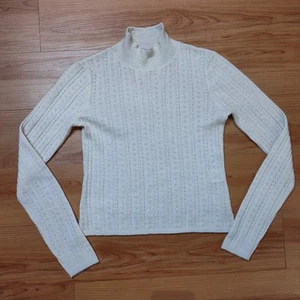 DÔEN Merino Wool Turtleneck Sweater Ivory Sz Xs - Picture 1 of 7
